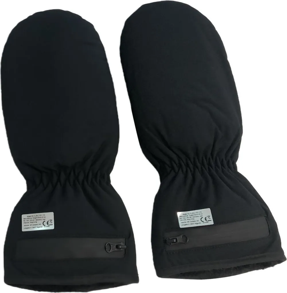 Finis les doigts gelés : Gants chauffants rechargeables 12h à zip noir