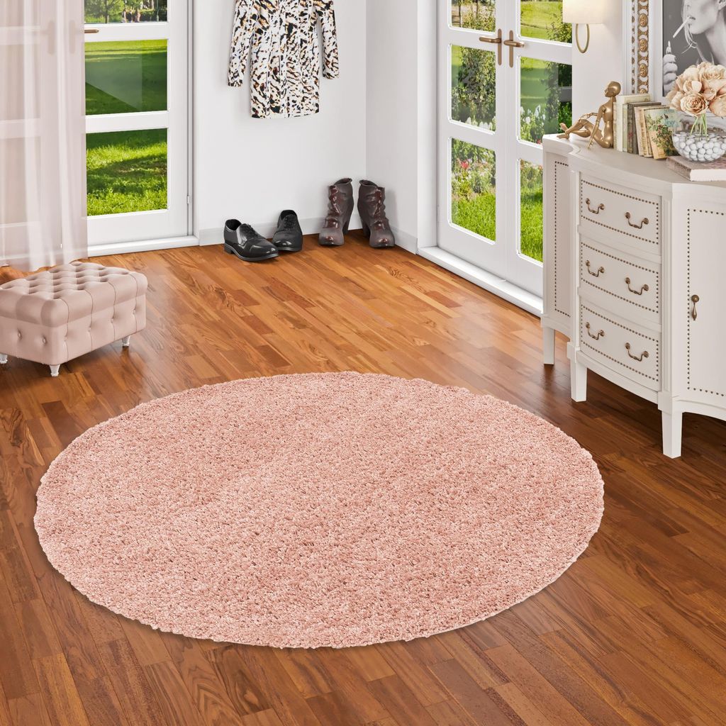 Hochflor Langflor Shaggy Teppich Comfy Mix Pastell Rosa Produktbild 
