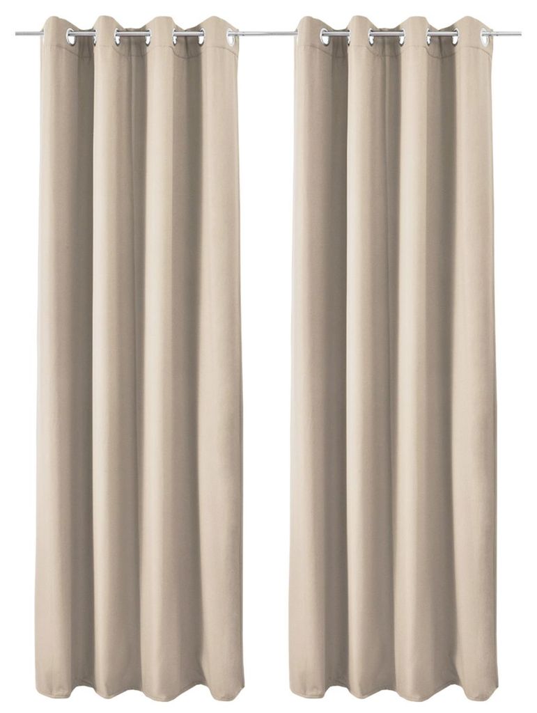 Beautissu Lot de 2 rideaux thermiques Crème Amelie TO, 140 Image du produit 