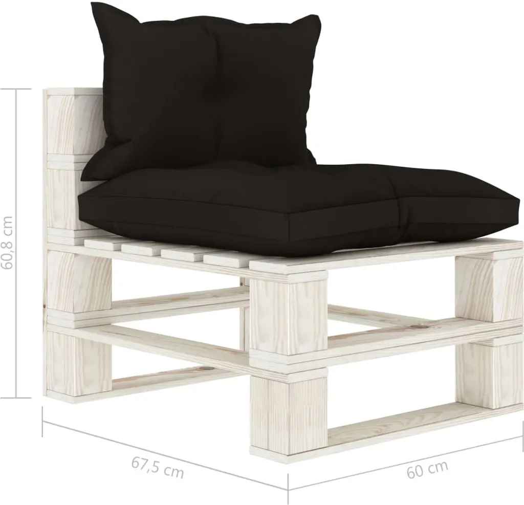 Arredo Esterno Pallet SYFAX™ Poltrona con Cuscini Neri per Famiglie - 4
