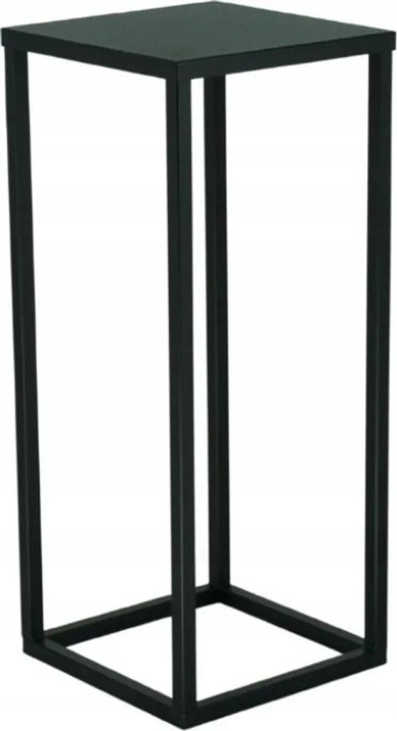 Sellette porte-plante en métal noir 60cm - Support de fleurs moderne Loft