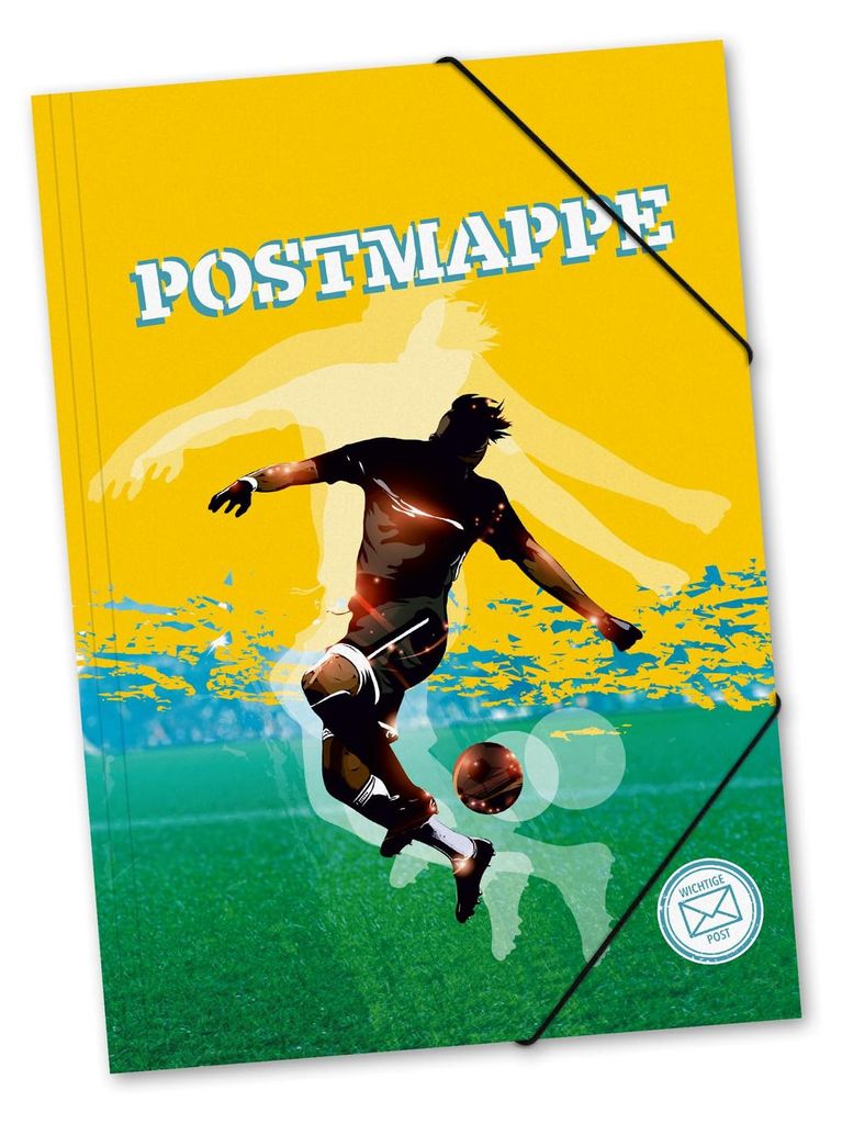 Briefmappe aus robustem PP-Kunststoff - elastische Mappe mit verschiedenen Motiven für Jungen, DIN A4 mit Gummizugverschluss - Sammelmappe mit Eck...