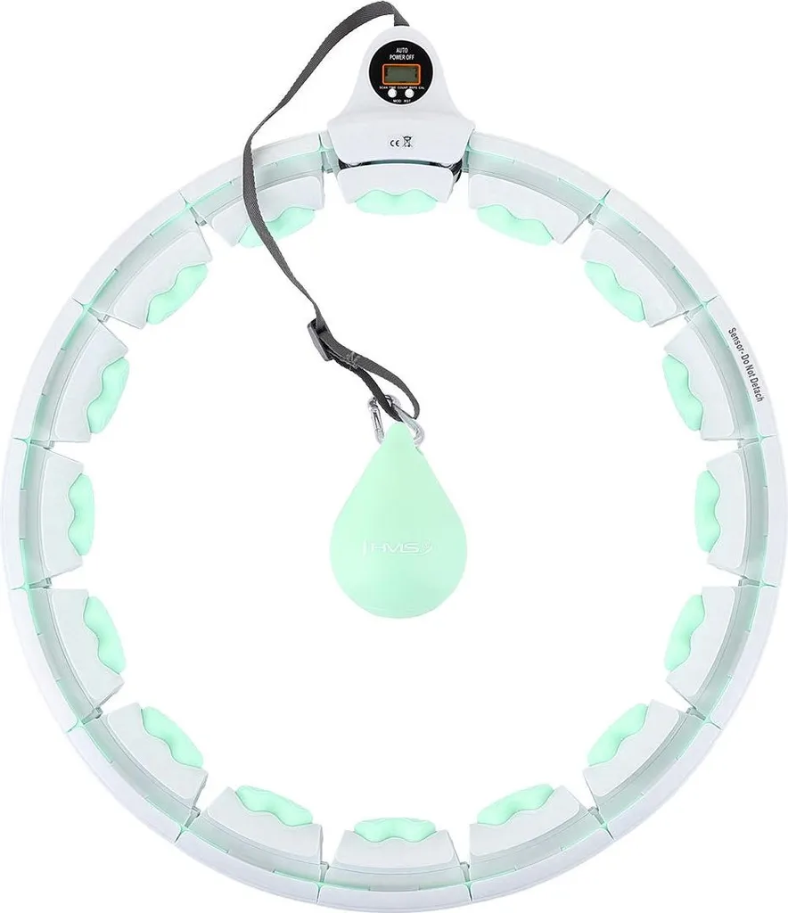 Cerceau Hula Hoop vert lesté avec compteur numérique intelligent Sport