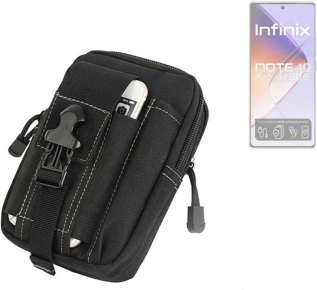 K-S-Trade Gürtel Tasche kompatibel mit Infinix Note 40 Gürteltasche Holster Schutz Hülle Handy Hülle Smartphone outdoor Handy-Hülle schwarz