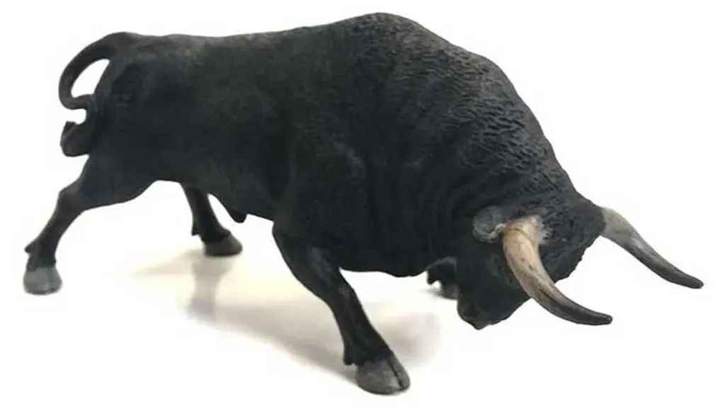 Jouet Animalier Collecta Toro Bravo Figurine de Taureau Noir 14cm 3-6 Ans