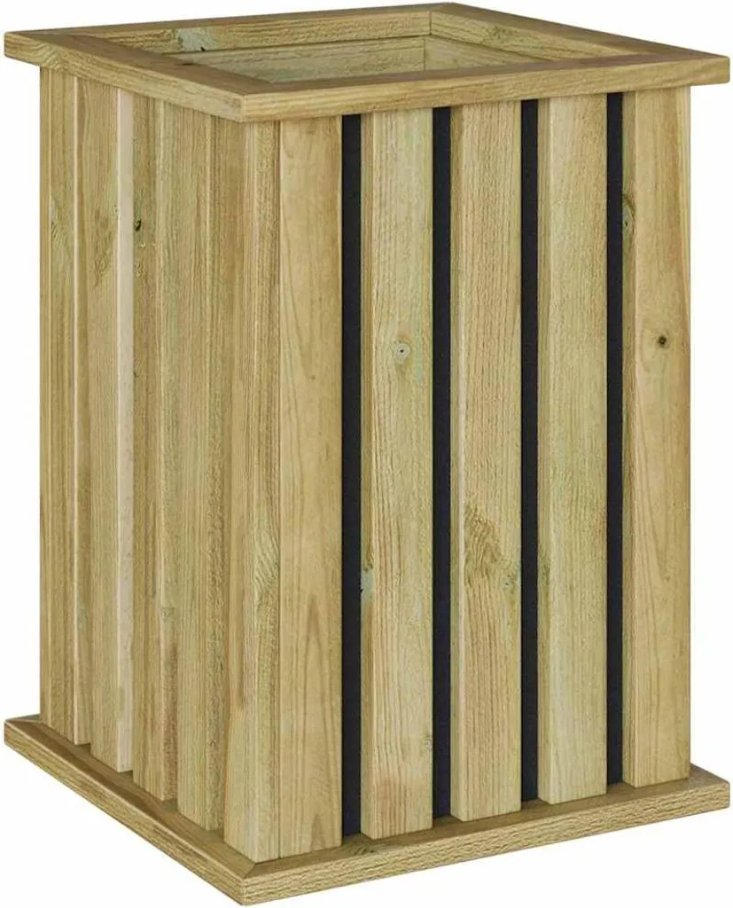 Jardinière en Bois Imprégné Autoclave 33x33x45 cm Résistant Pourriture
