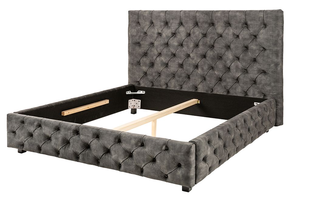 riess-ambiente Design Doppelbett PARIS 180x200cm grau olive Produktbild 