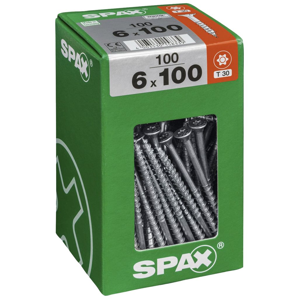 Spax Universalschrauben 6.0 x 100 mm TX 30 - 100 Stk. Produktbild 