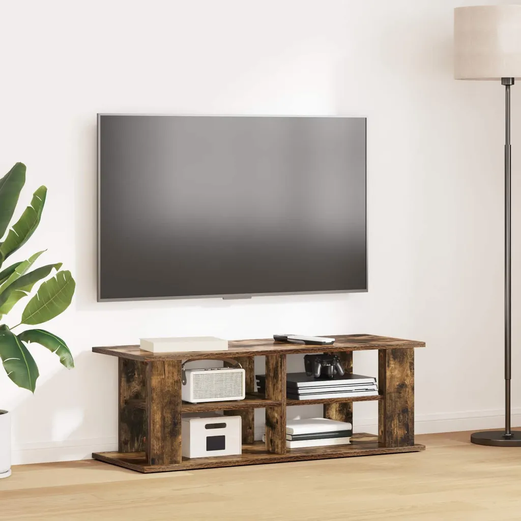 Mobile Porta TV Maison Exclusive Rovere Fumo 96x35x33,5 cm Moderno