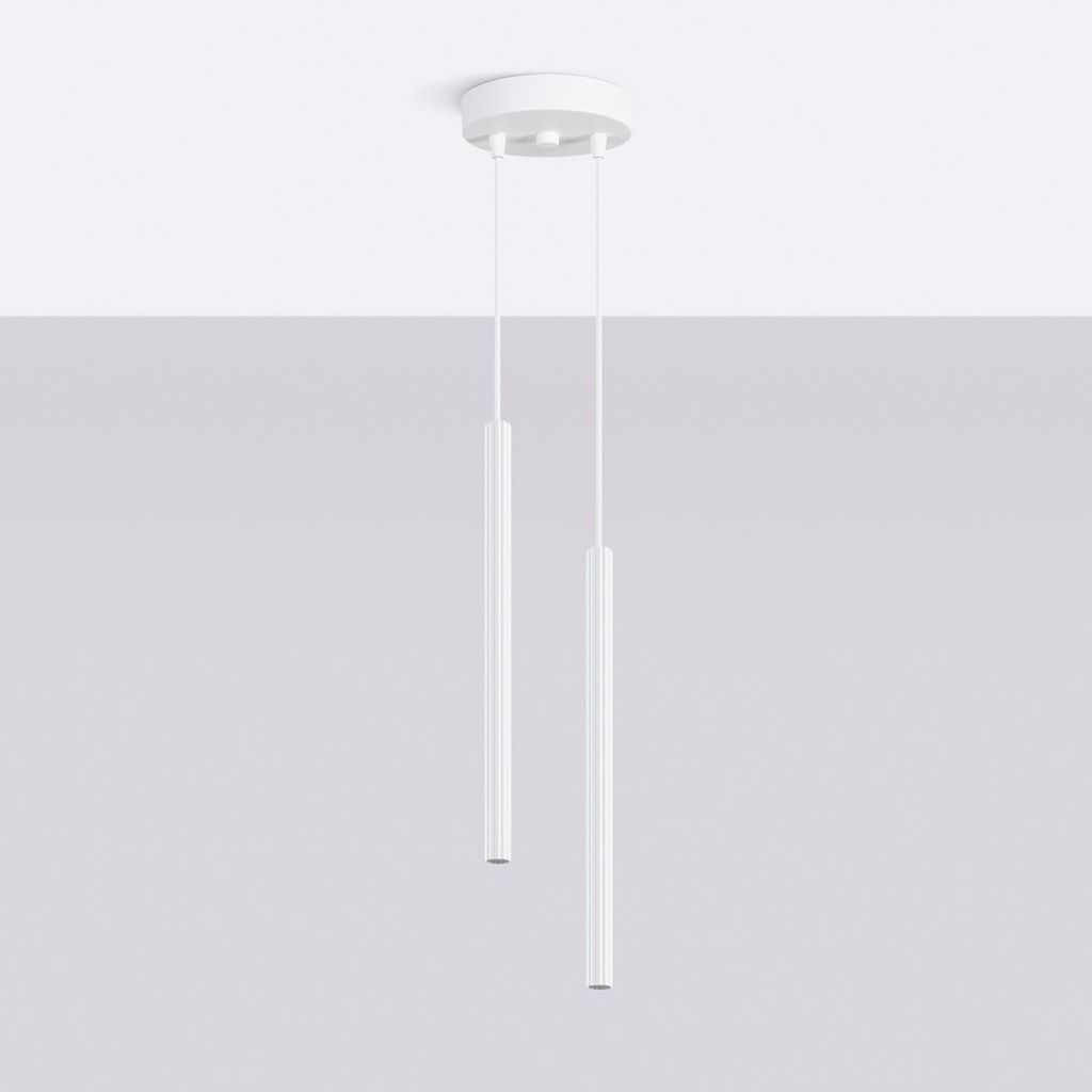 Pendelleuchte ARCHE 2P weiß 2xG9 8W Stahl 118x15x15cm Sollux Lighting