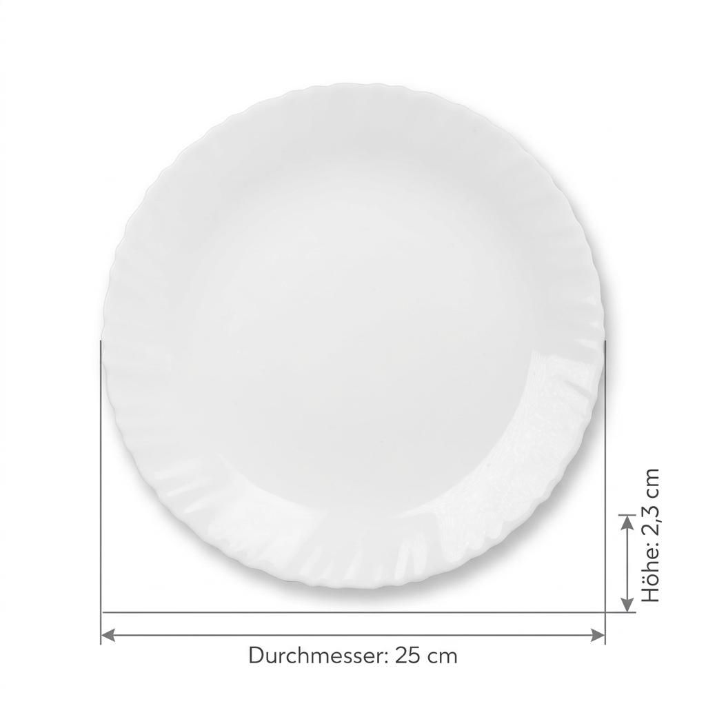 Carbo Speiseteller Ø 25 cm – Weißer Essteller aus