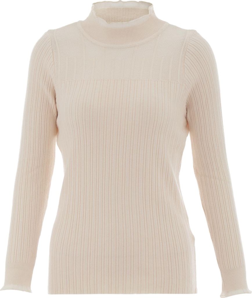 aleva damen strickpullover - beige, XS/S