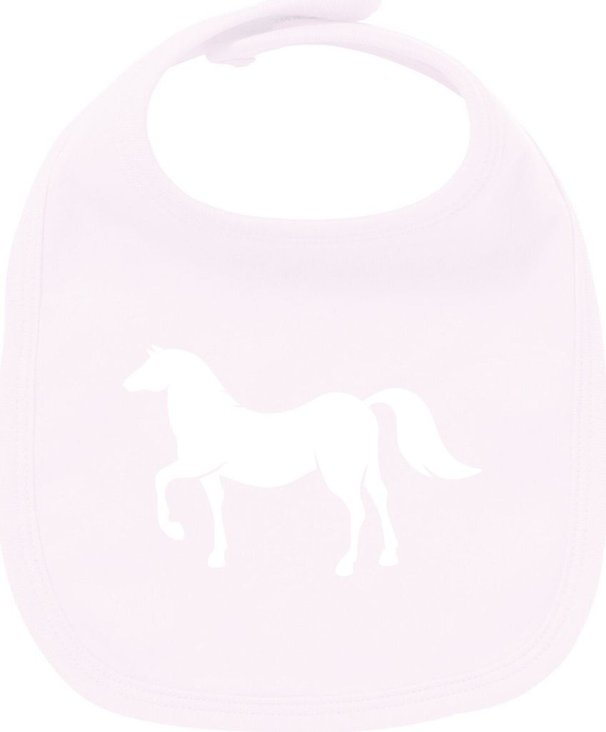 Huuraa Unisex Babylatz Pferd Silhouette Geschenk Babypink Baumwolle Pferd Mitbringsel