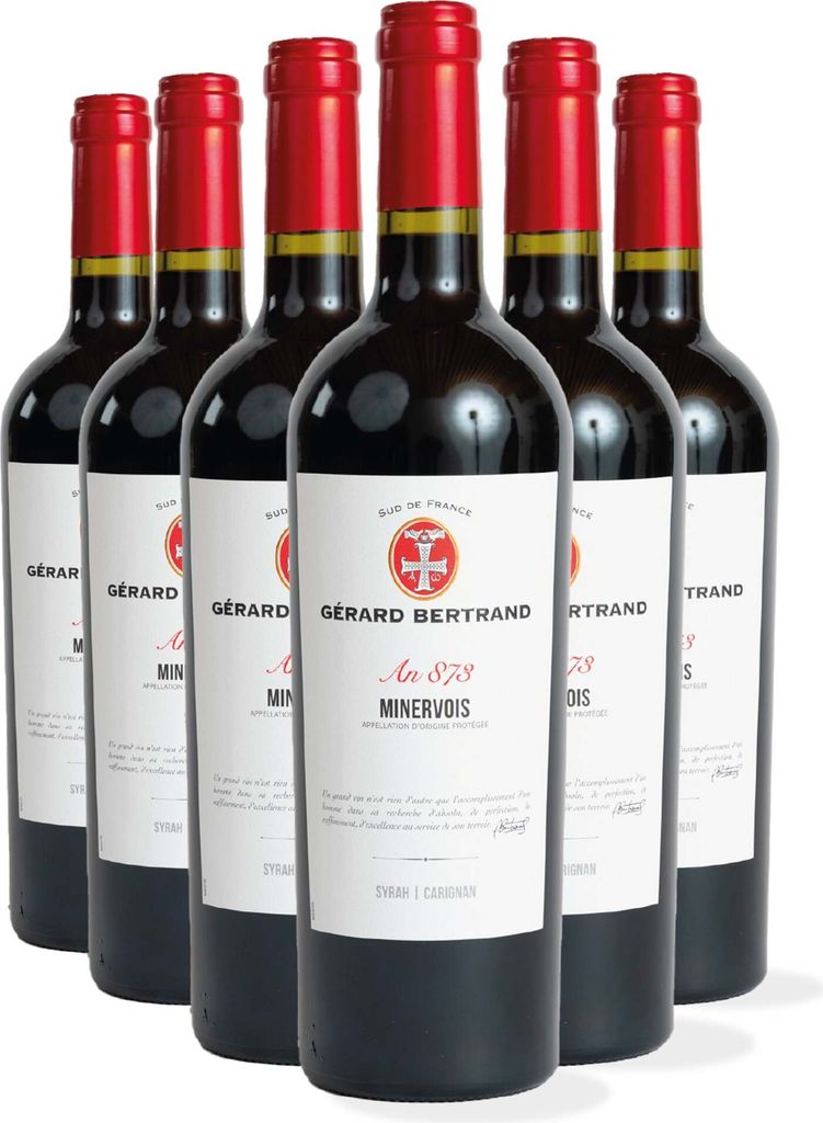Héritage "An 873" rouge Minervois 2022 Lot 6 Bouteilles 75cl