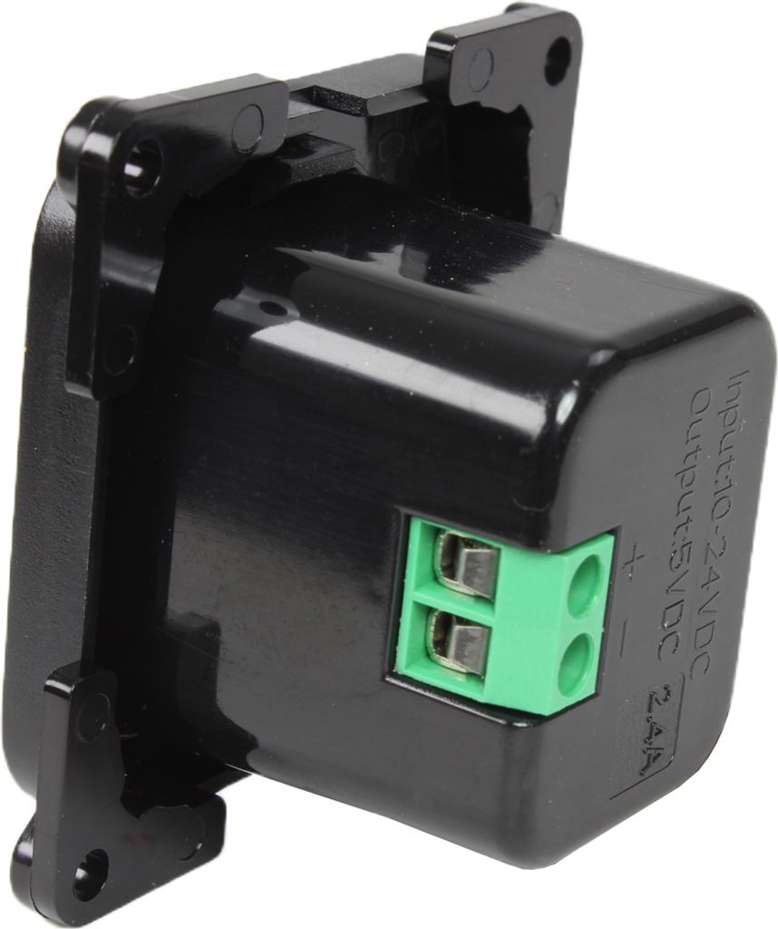 C-Line Presto Inprojal CBE Double Prise USB 12/24 V + Cadre + Isodose Pour Camping-car Caravane 3,1 A Noir