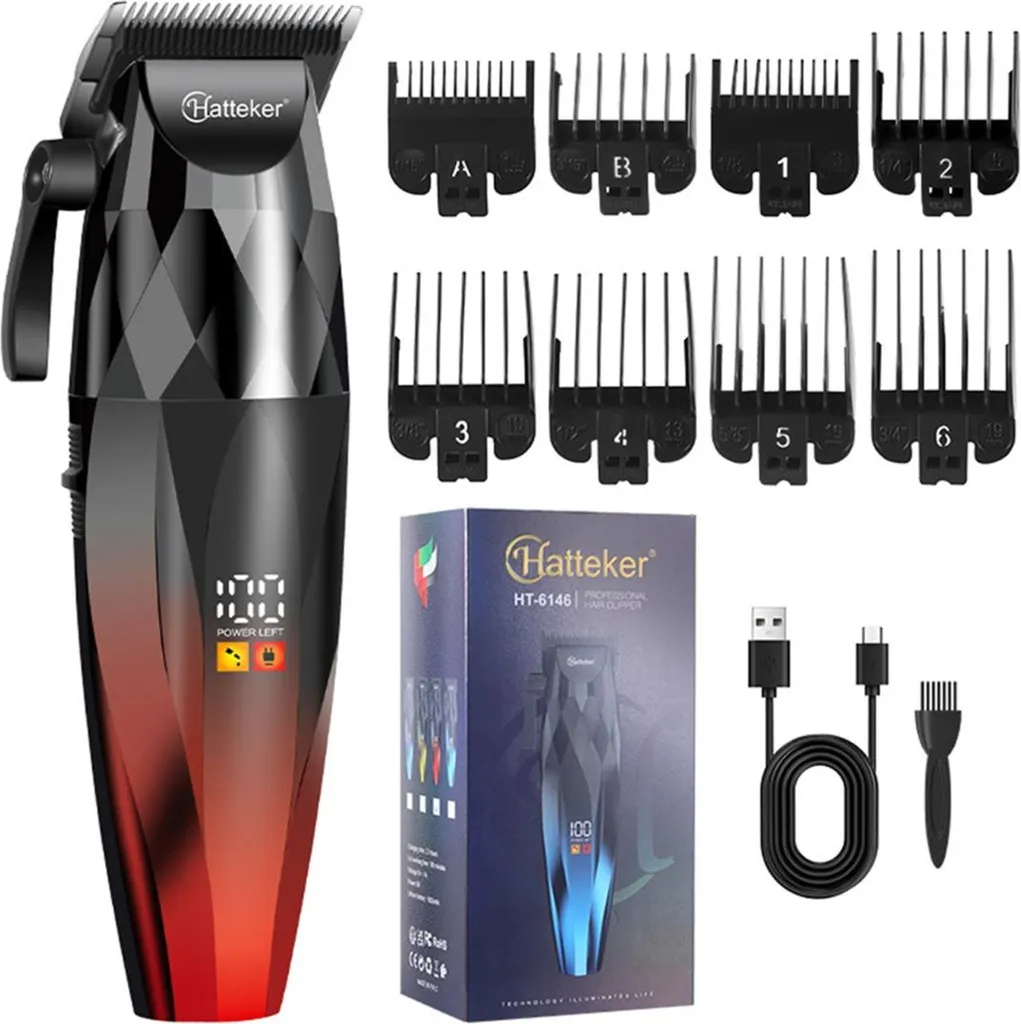 Tondeuse Cheveux Silencieuse : Écran Digital et Lames Haute Précision