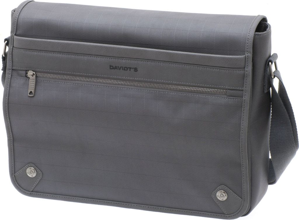 Akten Arbeits Umhänge Messenger Tasche 38x29x10cm Grau Anthrazit Davidts Bowatex