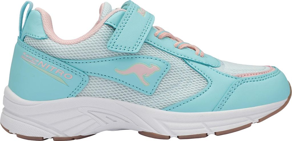 KangaROOS Kinder-Mädchen-Sneaker-Slipper-Klettschuh K-Ni Chino EV Mehrfarbig, Farbe:blau, EU Größe:34