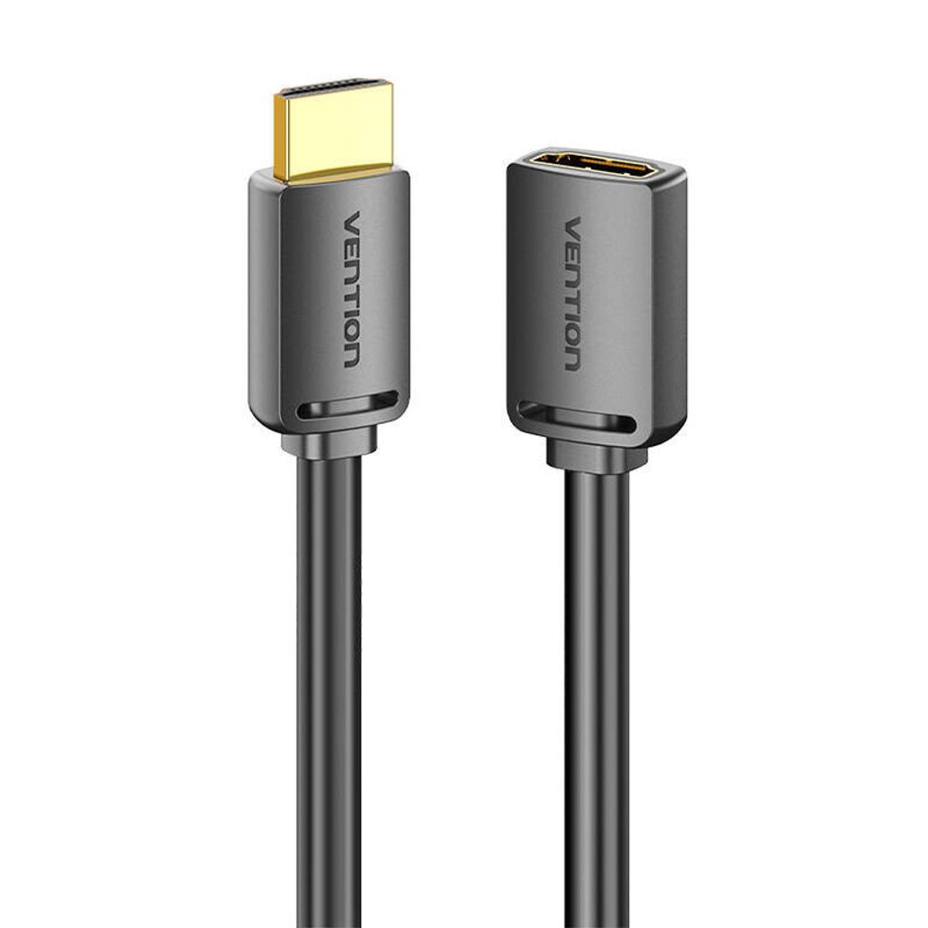 Vention HDMI-A Stecker auf HDMI-A Buchse 4K HD Kabel PVC Typ 3M Schwarz