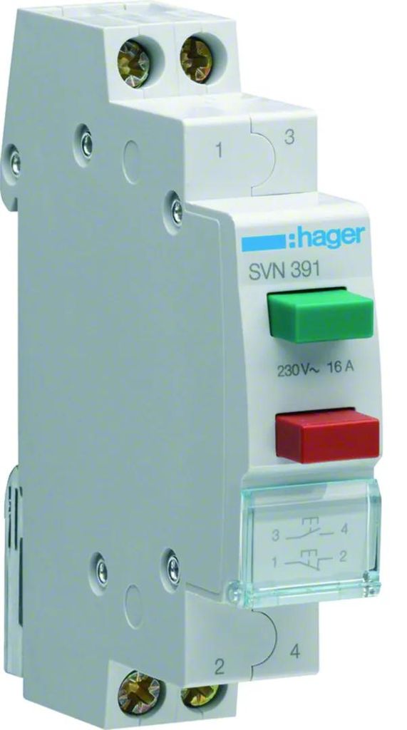 HAGER SVN391 Pulsante 2-gang 1S 1OE Immagine del prodotto 