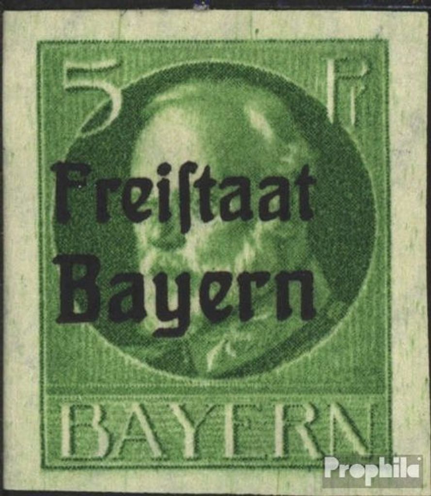 Briefmarken Bayern 1920 Mi 153B postfrisch König Ludwig mit Aufdruck