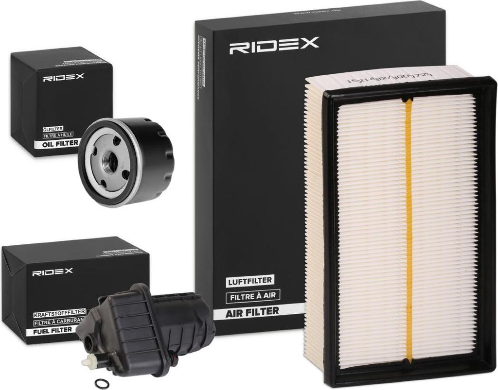 RIDEX Filterset Inspektionspaket Filtersatz für RENAULT Clio III Schrägheck (BR0/1, CR0/1) CLIO II (BB0/1/2, CB0/1/2) MODUS / GRAND MODUS (F/JP0)
