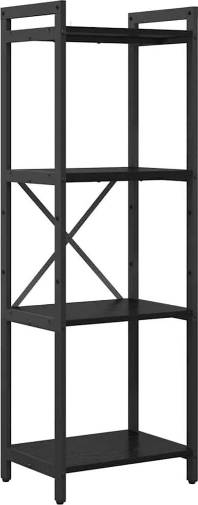 Bücherregal Schwarz Eichen-Optik 40 x 30 x 119 cm Holzwerkstoff