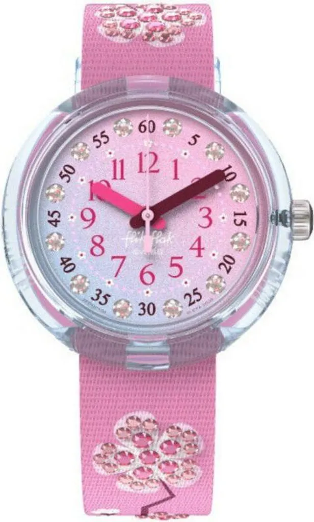Montre éducative rose pour fille Flik Flak ZFPNP102 boîtier bio-sourcé