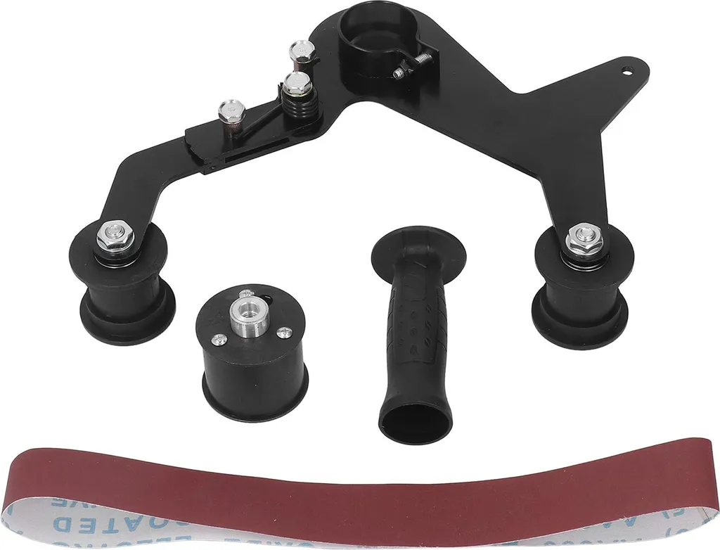 Ponceuse à bande adaptable sur meuleuse angle pour tubes inox 14mm