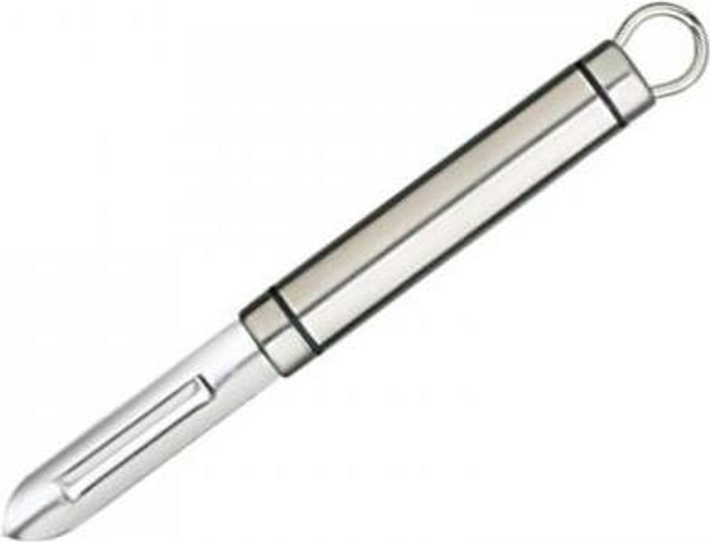 KitchenCraft Professional - Kartoffel- und Gemüseschäler, feste Klinge, Silber, 20,5 cm