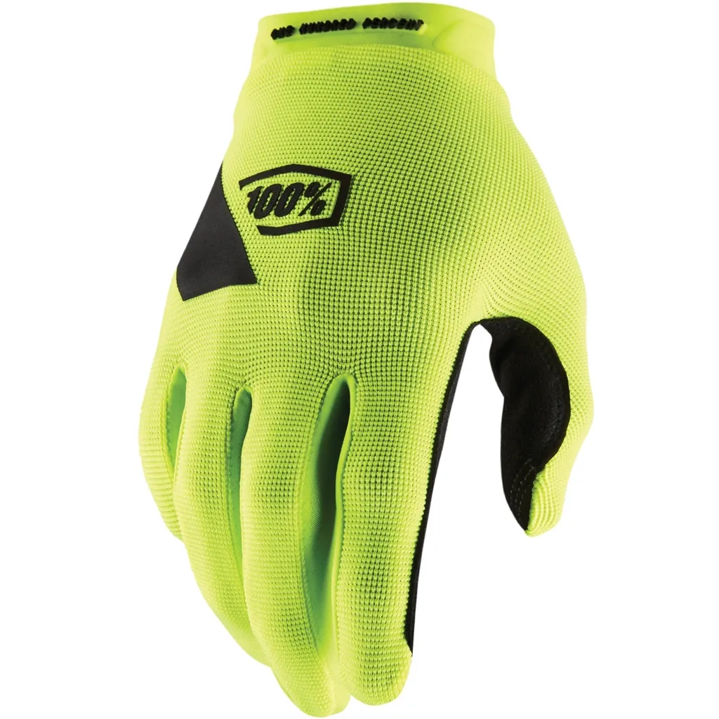 Gants de cyclisme 100% Ridecamp Fluo Yellow Taille S Performance VTT