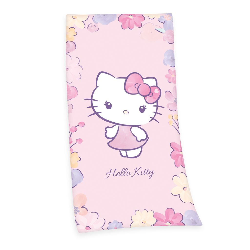 "Hello Kitty" Badetuch / Strandtuch / Handtuch, 100% Baumwolle ( Velours ), 75x150 cm