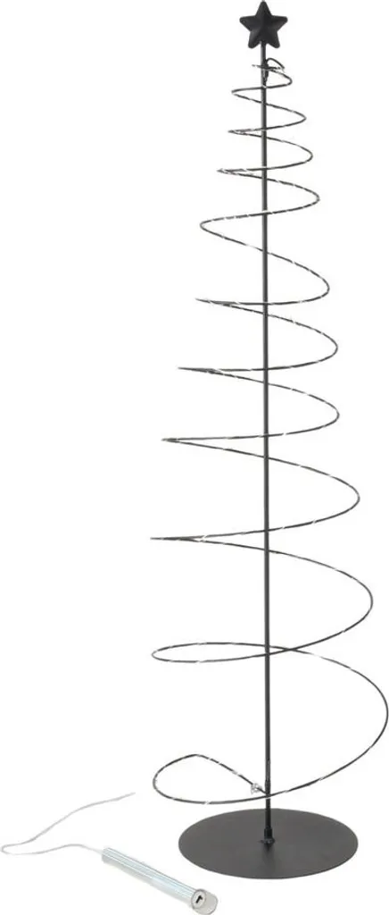 Sapin lumineux SATURN noir métal H80cm déco Noël design moderne chic