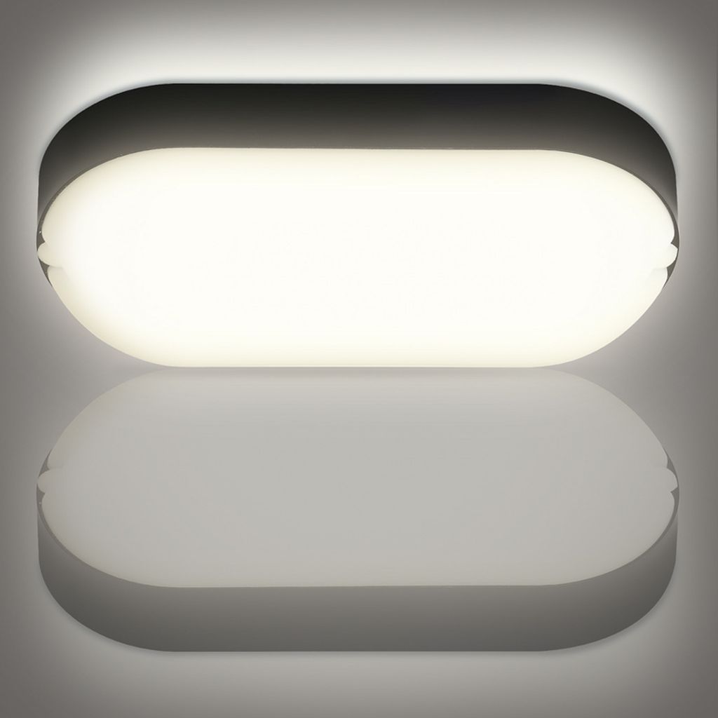 TolleTour LED Feuchtraumleuchte 15W 6x Wasserdicht Deckenleuchten IP54 Wasserdicht Lampe Garage Keller