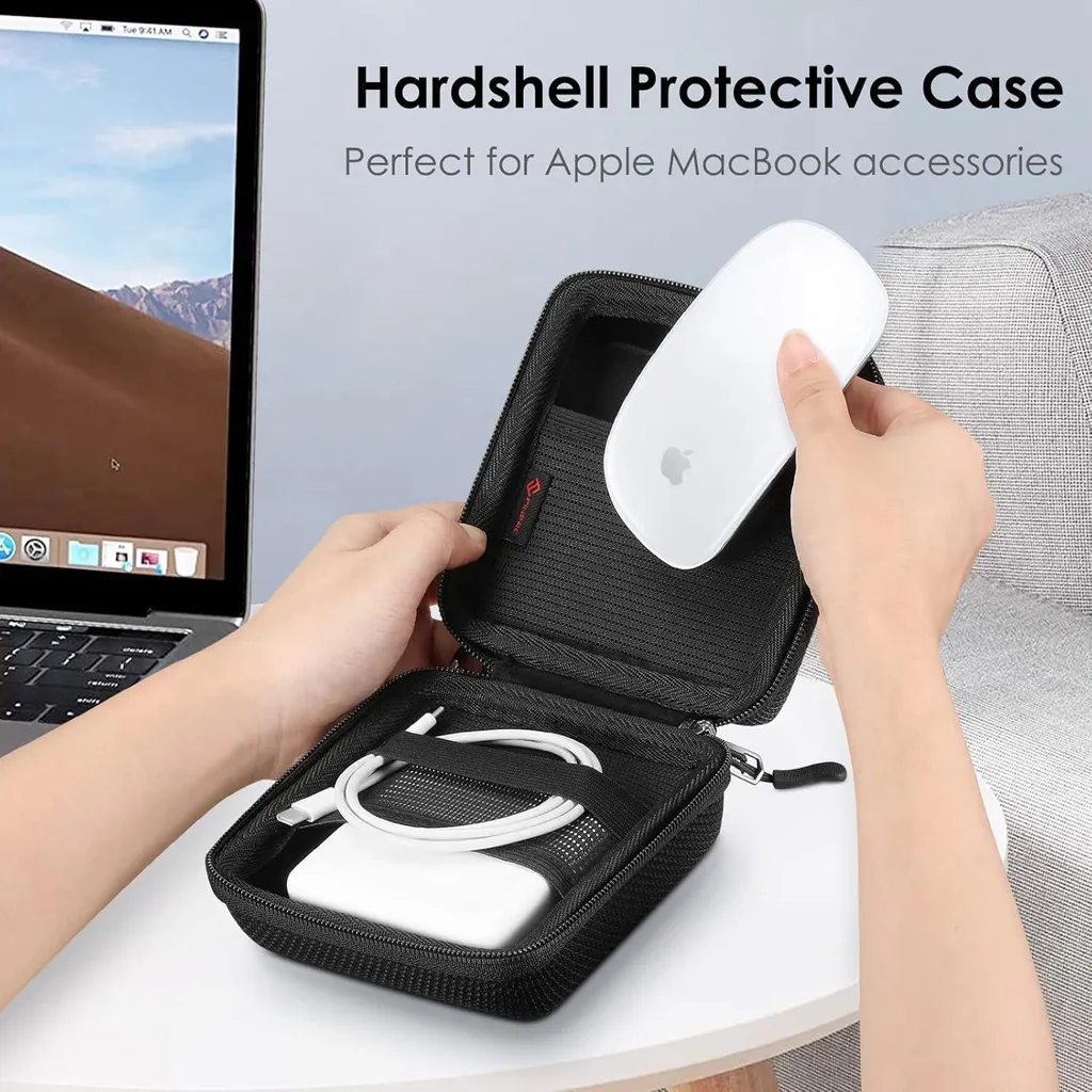 Rangement Rigide pour Chargeur MacBook - Idéal Voyage et Déplacement