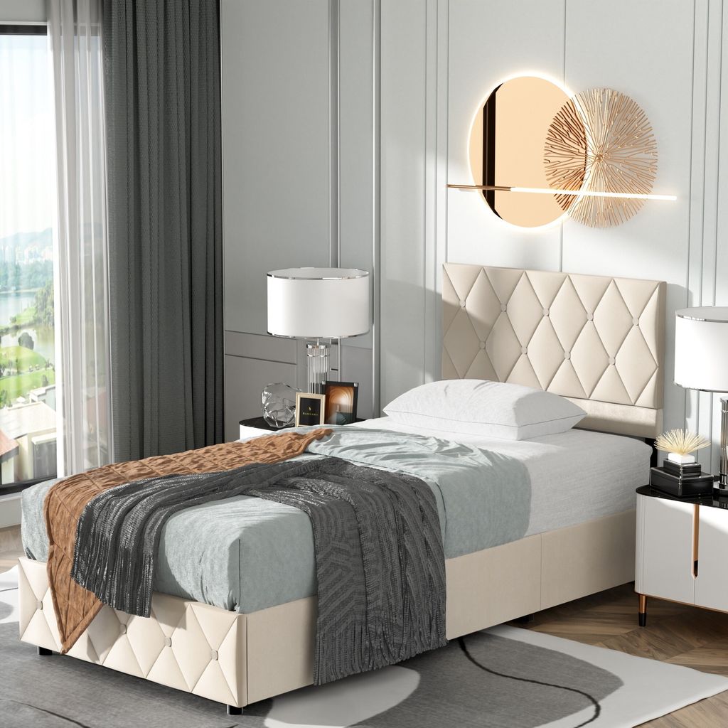 MODFU Čalouněná postel Boxspring hydraulická 90 × 200 cm s Obrázek produktu 