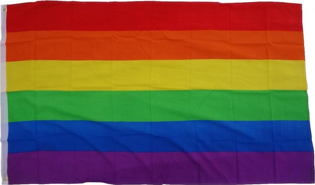 Bandiera XXL arcobaleno / pace 250 x 150 cm con 3 occhielli Immagine del prodotto 