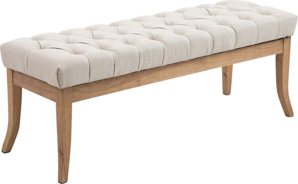 CLP Sitzbank Ramses Stoff antik-hell mit hochwertiger Polsterung,creme 120 cm