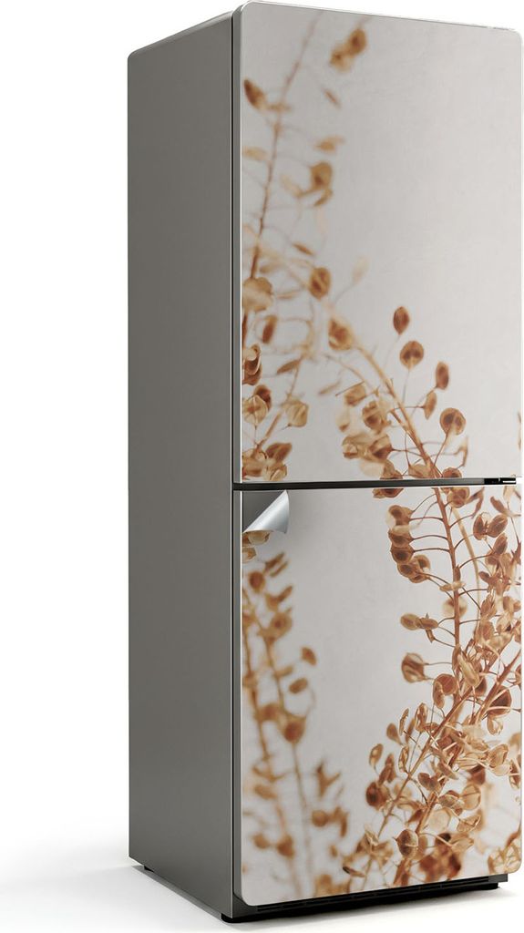 Aquarell zarte Wiese – Kühlschrank Aufkleber – Klebefolie Kühlschrank – Kühlschrank Nachbildung – Kühlschrankfolie selbstklebend – K...
