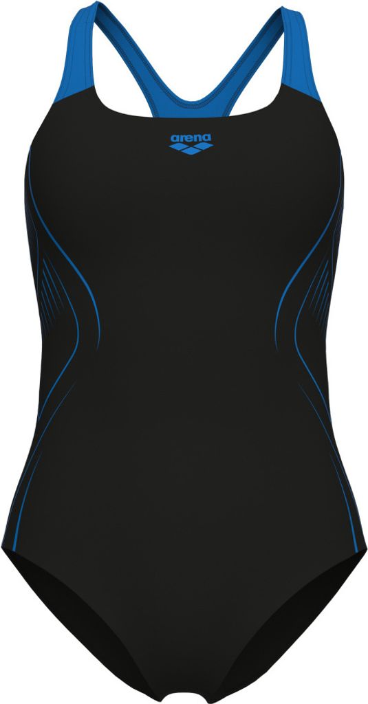 Women's Arena Reflecting Swimsuit S Black-Blue River Black-Blue River 40