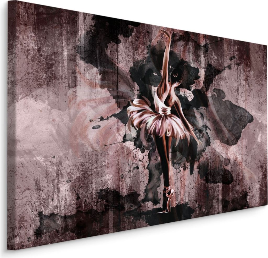 Muralo CANVAS Leinwand Bilder BALLERINA Ballett Malerei Kunst Tanz Aquarell Abstraktion Br. 70 cm x Hö. 50 cm