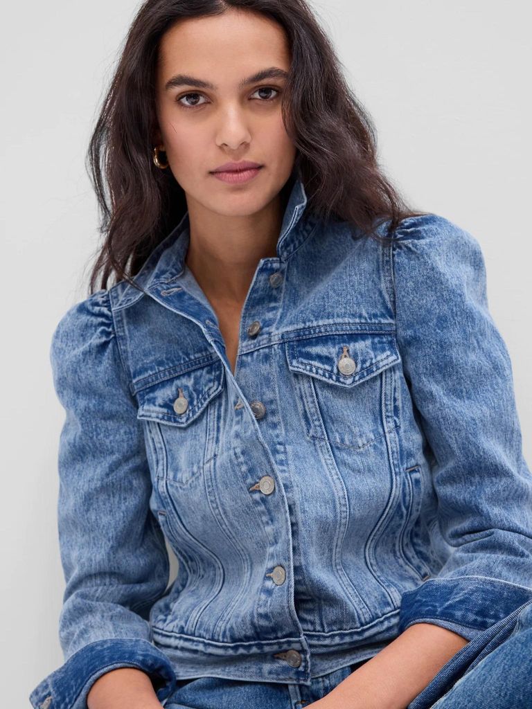 GAP Jeansjacke mit gerafften Ärmeln 510717 Produktbild 