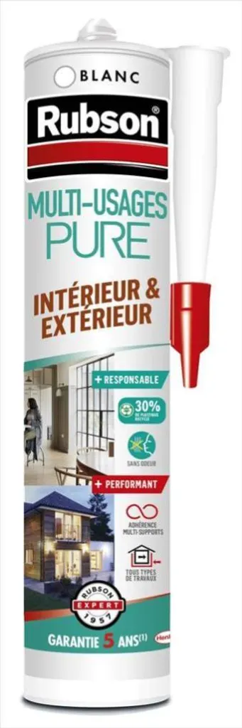 Mastic Anti-Fissure Rubson Blanc : Réparez vos Joints d'Étanchéité 280ml
