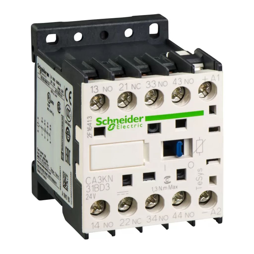 Schneider Electric CA3KN31BD3 Leistungsrelais Schwarz, Weiß Produktbild 