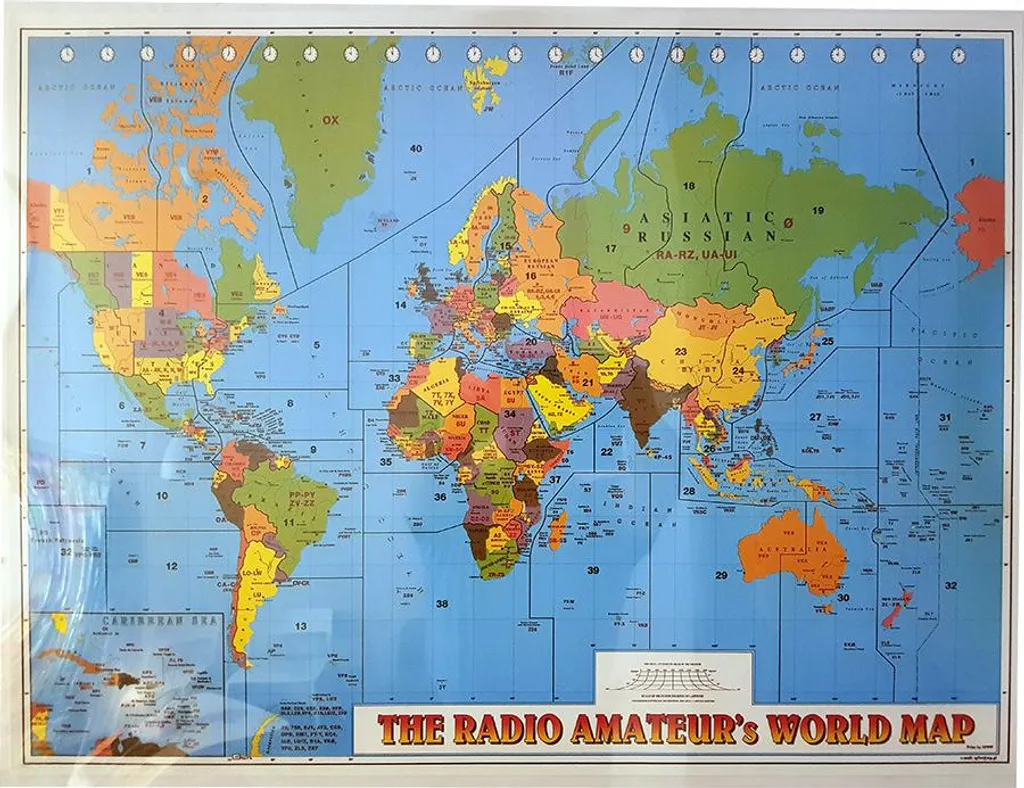Mappemonde décorative vintage style ancien avec cadre noir de 90x60 cm