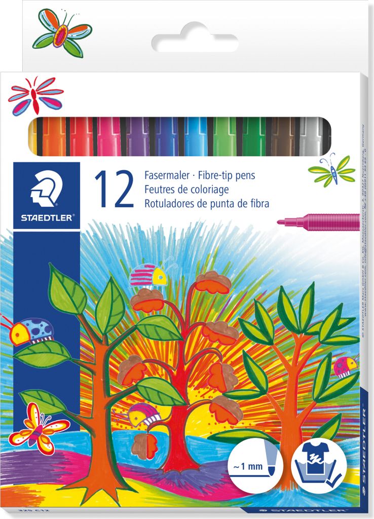 STAEDTLER Fasermaler Noris Club 12er Kartonetui Produktbild 