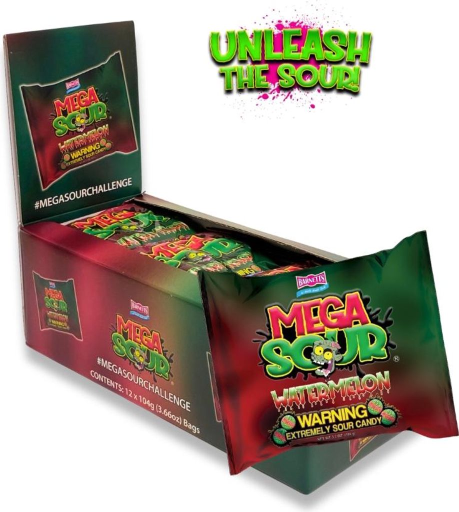 Barnetts Display #MegaSourChallenge Watermelon 12x104g Obrázek produktu 