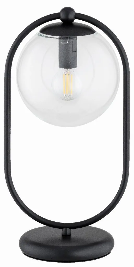 Lampe de lecture pour chambre SERBIA Alfa noire et verre 37,5 cm E14