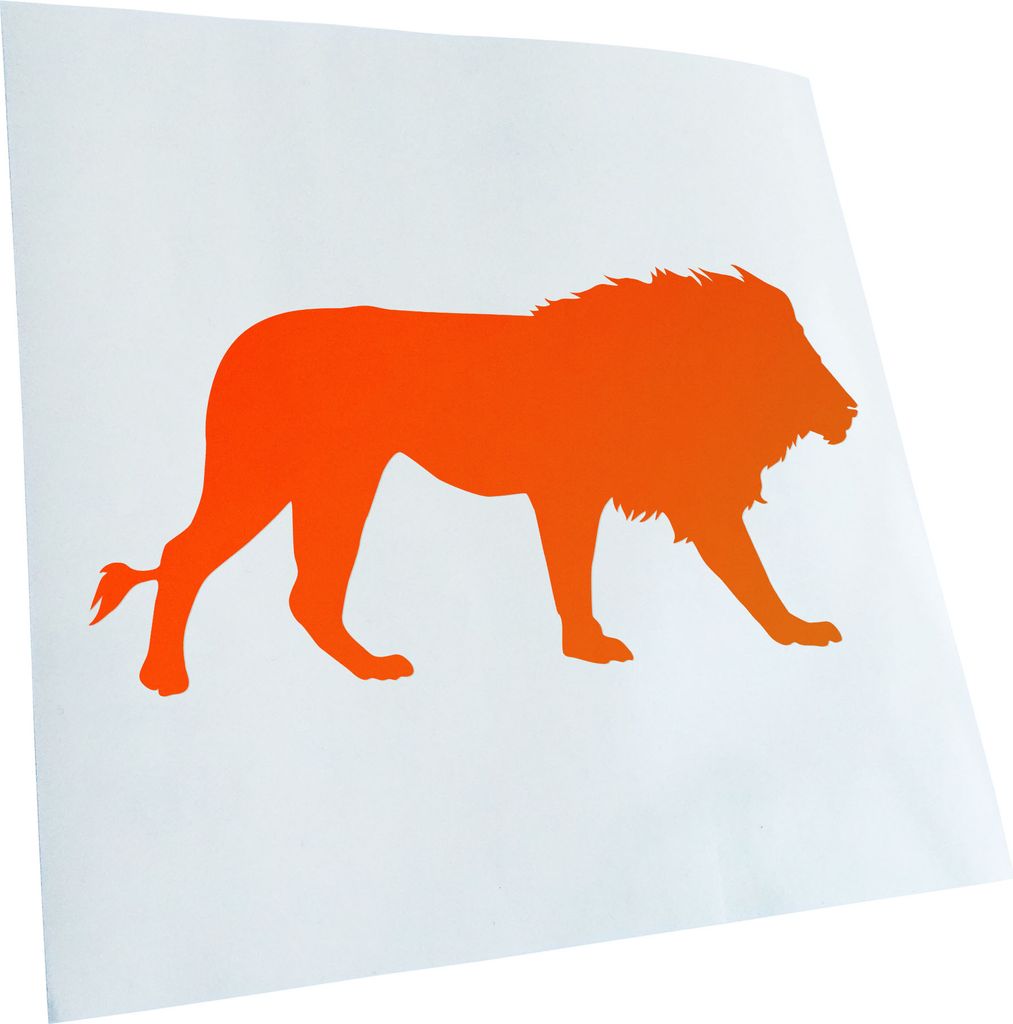 hauptsachebeklebt Kiwistar - Autoaufkleber - Löwe Raubkatze Silhouette Heckscheibe - Aufkleber für Auto Kfz Fahrrad, LKW, Truck Mofa