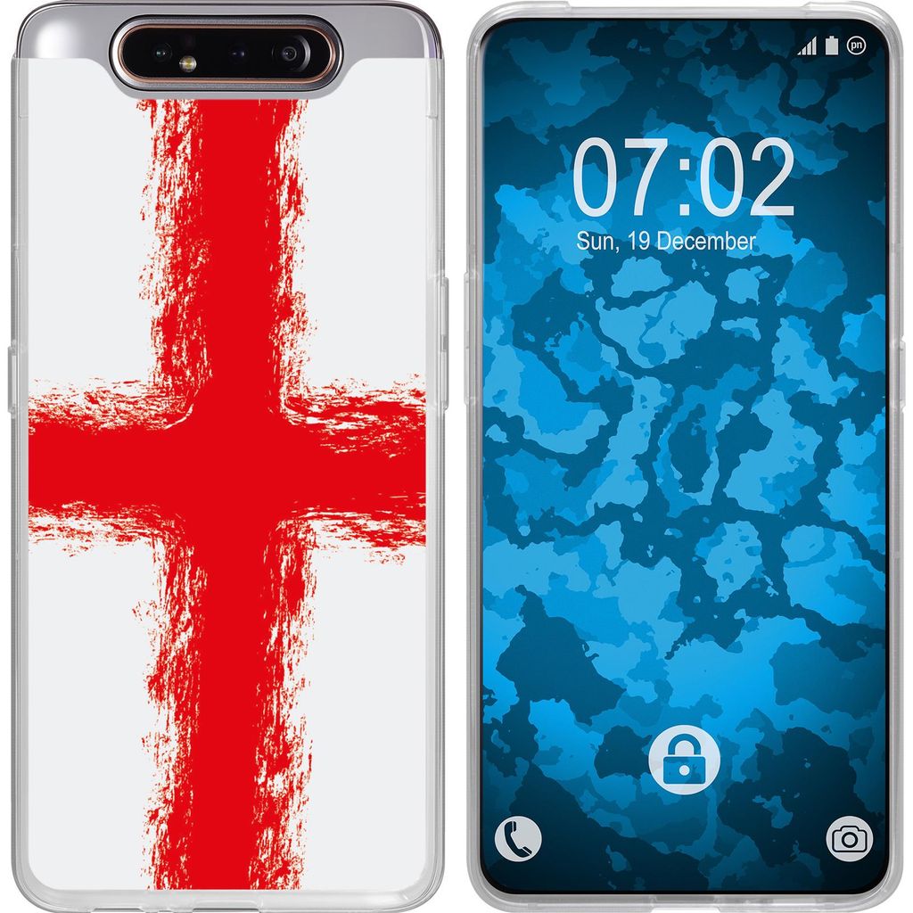 PhoneNatic Case kompatibel mit Samsung Galaxy A80 Silikon-Hülle WM England M4